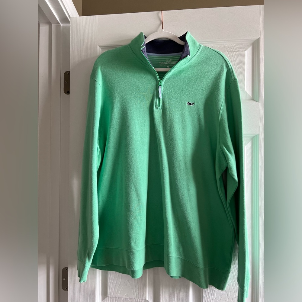 Green and blue Mens Vineyard Vines quarter zip